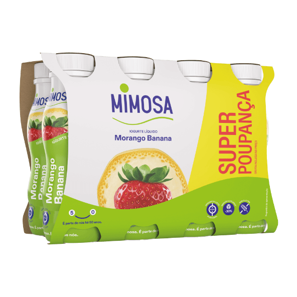 MIMOSA - Iogurte Líquido Morango-Banana