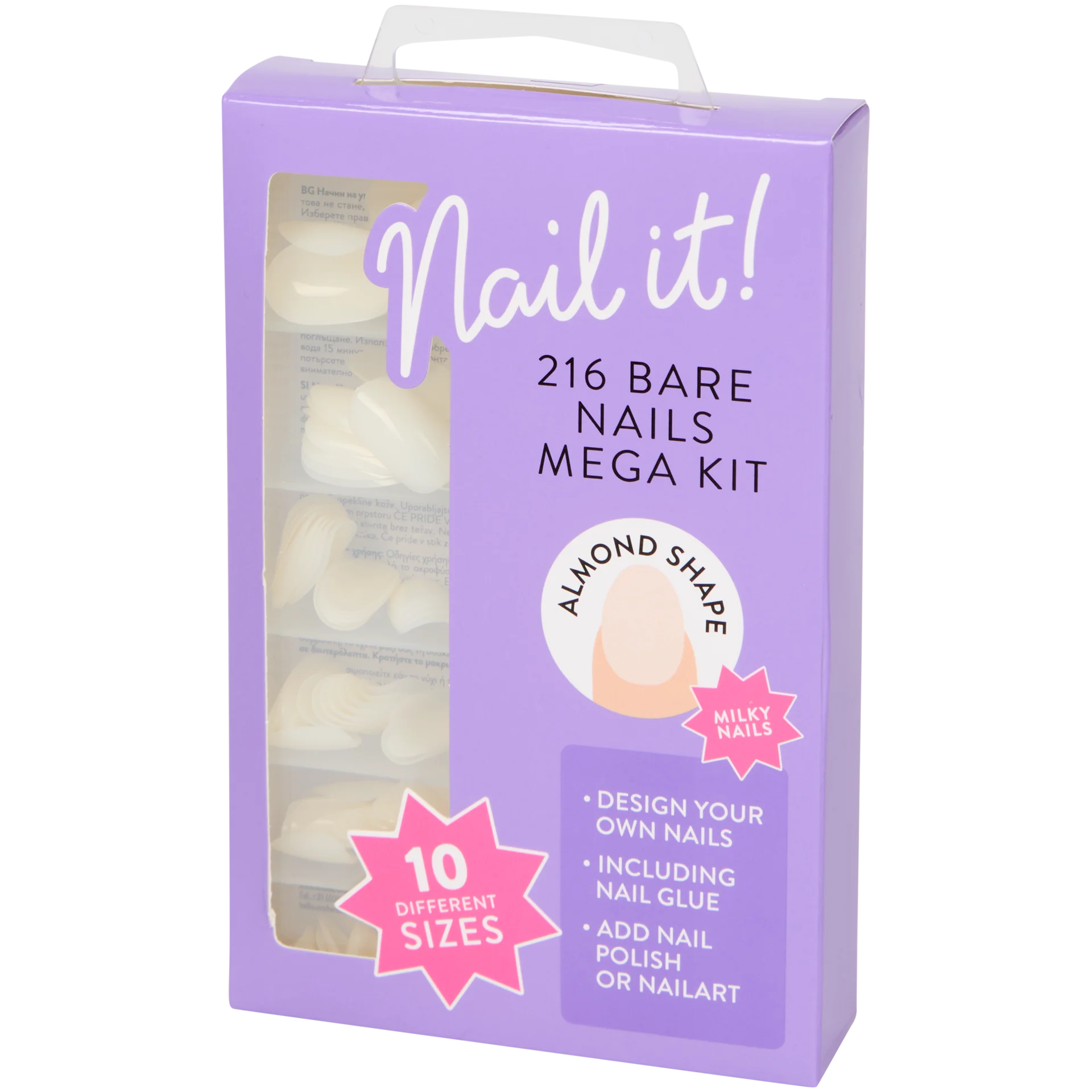 Mega kit de unhas postiças