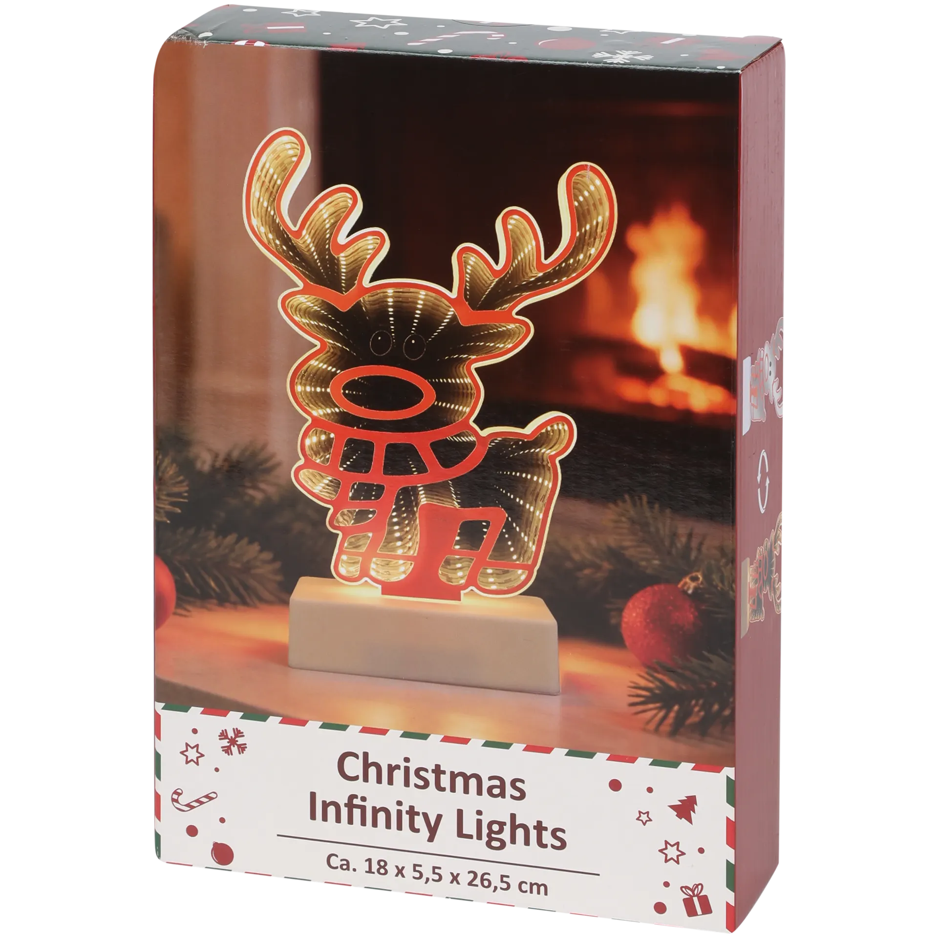 Figura de Natal com iluminação LED infinita