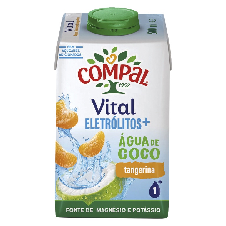 COMPAL - Água de Coco com Sabor a Tangerina