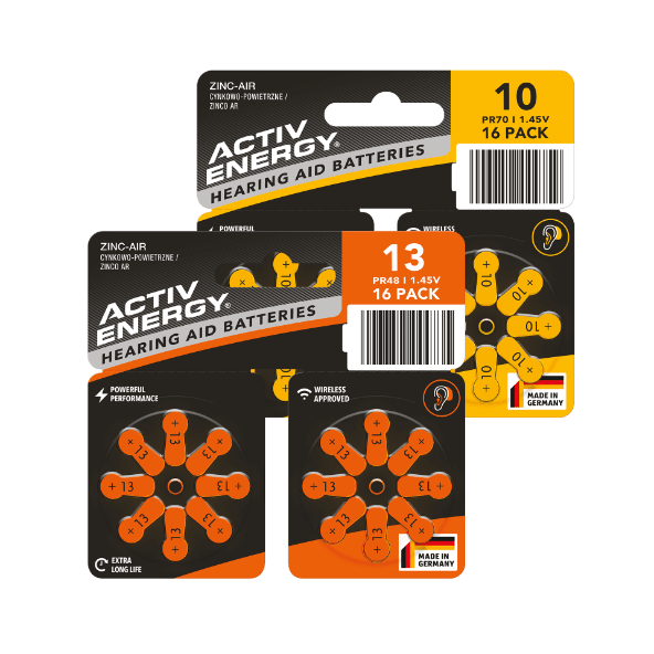 ACTIV ENERGY® - Pilhas para aparelhos auditivos