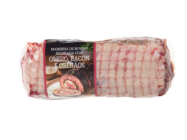 DELUXE - Maminha de Bovino Recheada com Queijo e Bacon e Orégãos