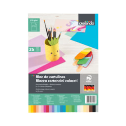 CRELANDO® Bloco de Cartolinas/ Papel Colorido