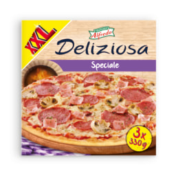 TRATTORIA ALFREDO® Pizza de Salame, Fiambre e Cogumelos