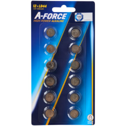 Pilhas de tipo botão A-Force LR44
