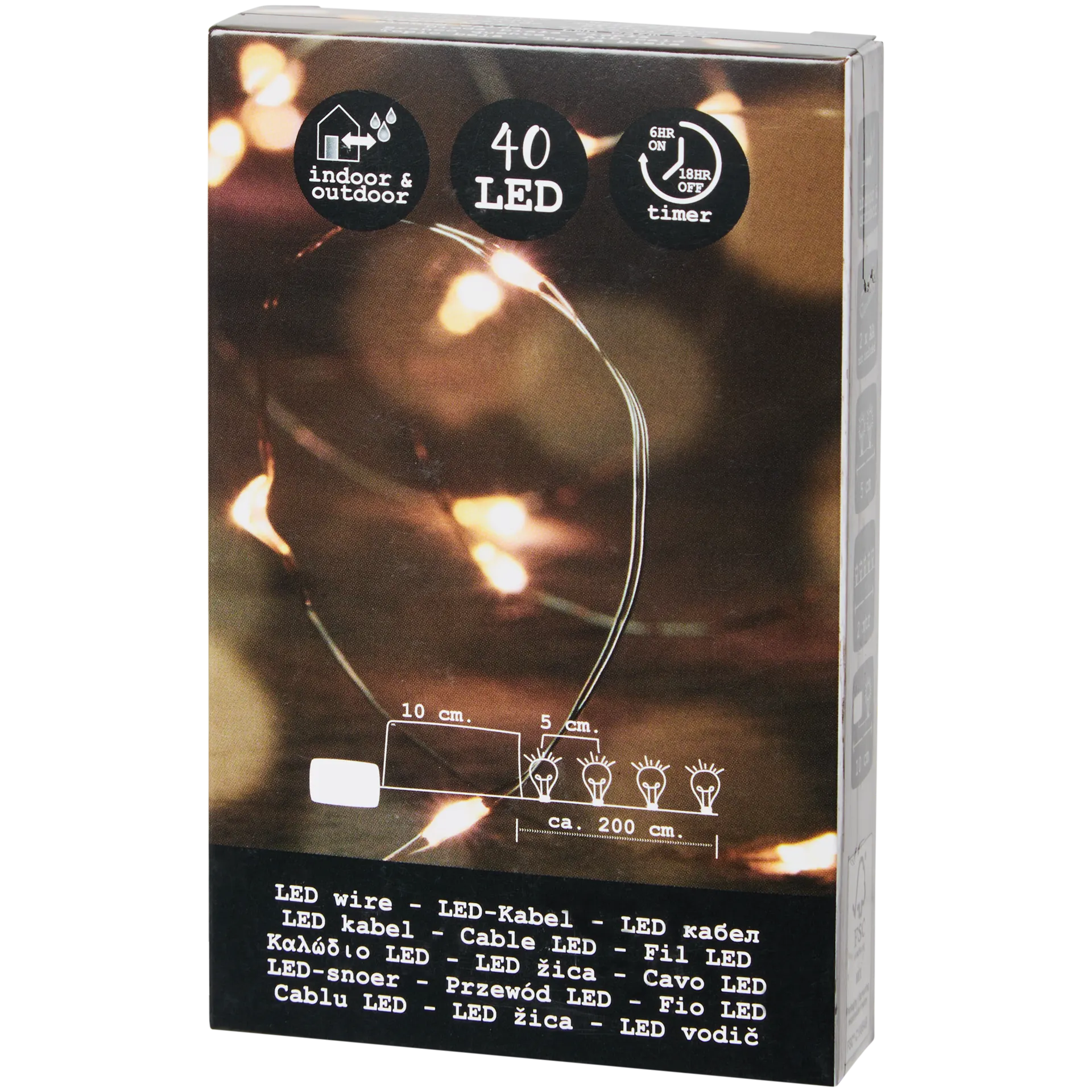 Cabo ou corda de juta com iluminação LED