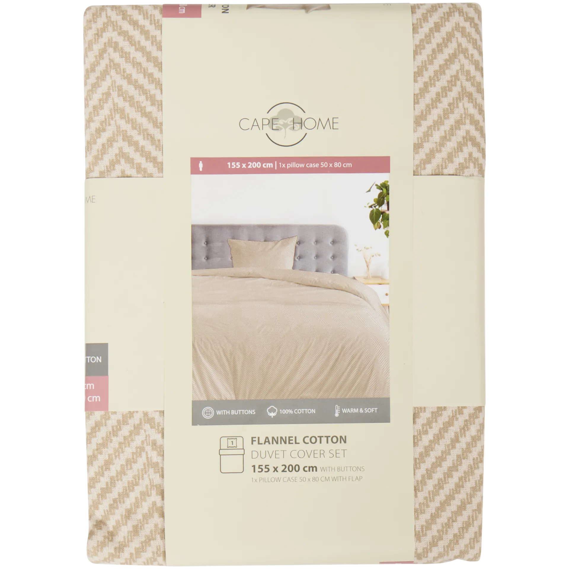 Capa de edredão de flanela Cape Home